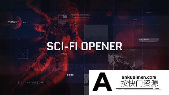 [开场片头]科技感图片介绍片头AE模板 Sci-Fi Opener – Hi-Tech Slideshow