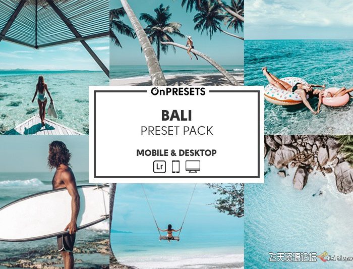 [旅拍LR预设]INS风巴厘岛旅拍风光人像调色Lightroom预设 OnPresets – BALI