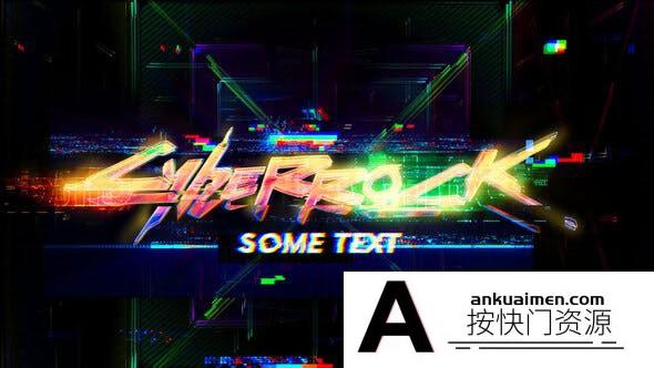 [logo模板]信号损坏Logo动画AE模板- Glitch Logo
