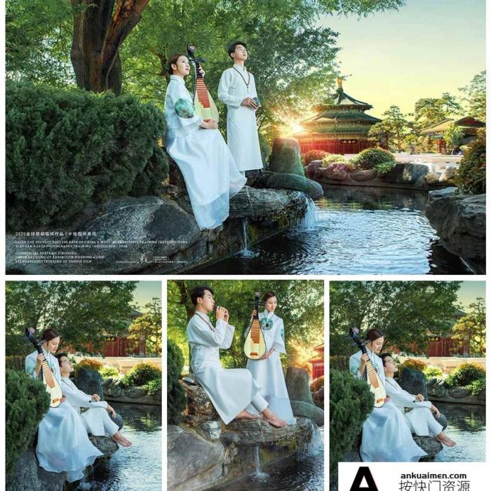 [古装汉服RAW原图]11张古风汉服情侣人像古装摄影RAW原片+7张效果图