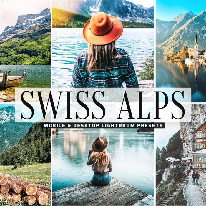 [旅拍LR预设]阿尔卑斯山旅拍风光人像LR预设/APP预设 Swiss Alps Mobile & Desktop Lightroom Presets