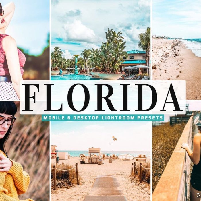 [旅拍LR预设]佛罗里达旅拍明亮胶片LR预设/手机LR滤镜 Florida Lightroom Presets