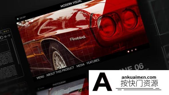 [HUD模板]科技感HUD风格视频展示片头AE模板- HUD Style Opener