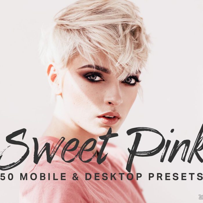 [胶片LR预设]粉色电影效果LR预设/APP预设+3DLUT预设Sweet Pink Lightroom Presets LUT