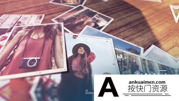 [相册AE模板]桌面拍立得照片相册片头AE模板- Cinematic Slideshow