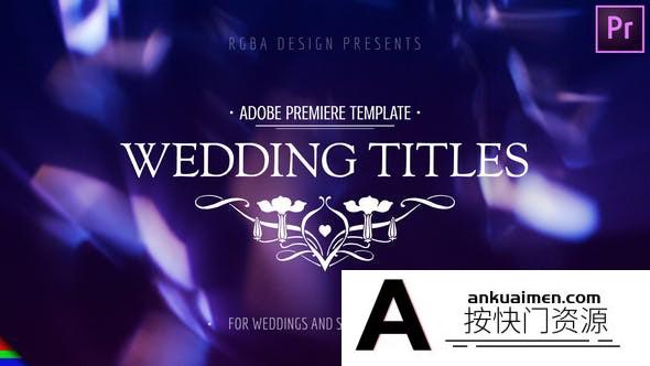 [Premiere预设]PR预设-婚礼标题字幕文字动画PR模板 Modern Wedding Titles