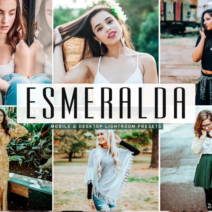 [人像LR预设]室内外清新通透人像LR预设+手机LR预设Esmeralda Lightroom Presets