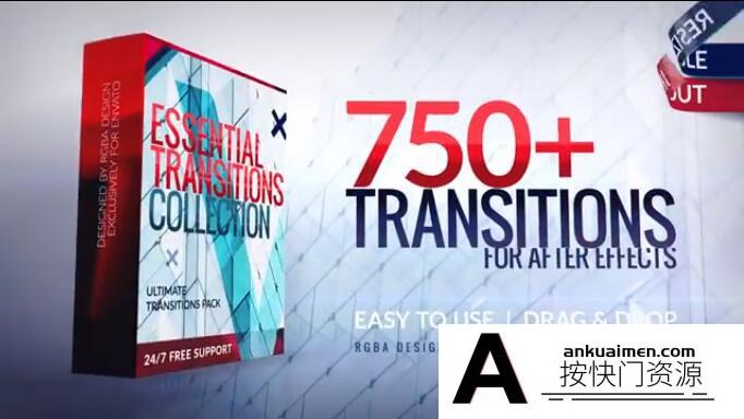 [AE转场]750+图形遮罩视频转场动画AE模板- Transitions