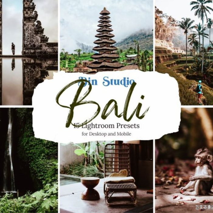 [风光LR预设]巴厘岛旅拍人文Lightroom预设/APP滤镜  Bali Lightroom Presets