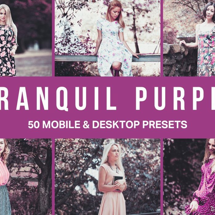 [胶片LR预设]紫色调胶片人像LR预设+3DLUT预设Tranquil Purple Lightroom Presets