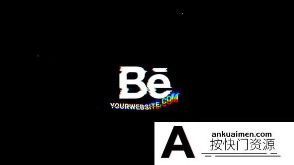 [Premiere模板]PR模板-故障拉伸抖音快手剪映LOGO标志动画模板  Glitch Logo