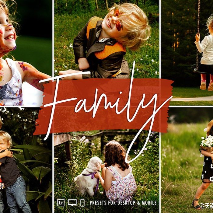 [人像LR预设]温暖家庭儿童人像调色Lightroom预设/手机APP滤镜 The Family Lightroom Preset