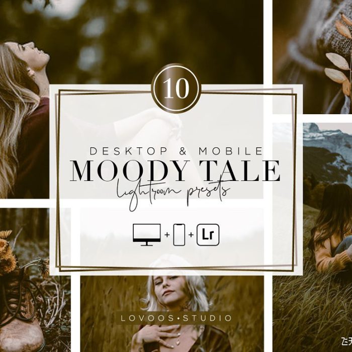 [人像LR预设]喜怒无常情绪故事胶片人像Lightroom 预设APP预设 MOODY TALE Lightroom Presets