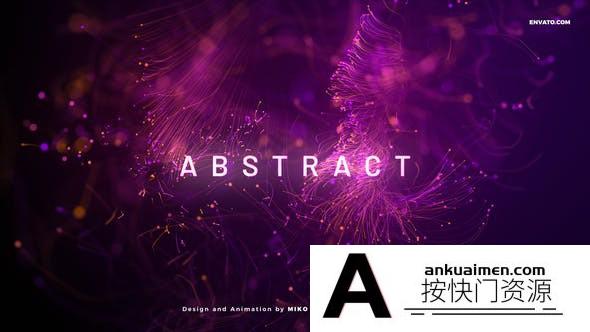 [创意特效]粒子背景文字标题宣传片头AE模板- Abstract Particles Titles V2