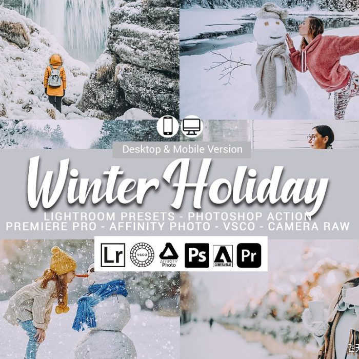 [人像LR预设]冬季人像暖色调Lightroom预设/手机APP调色滤镜 Winter Holiday Presets