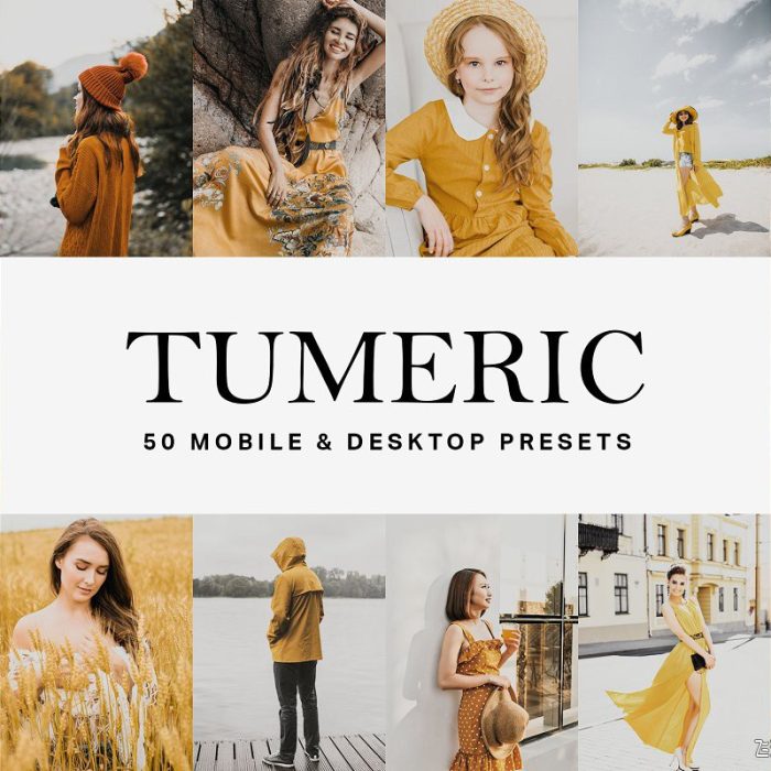 [胶片LR预设]姜黄调胶片LR预设/旅拍视频LUT预设 Tumeric Yellow Lightroom Presets