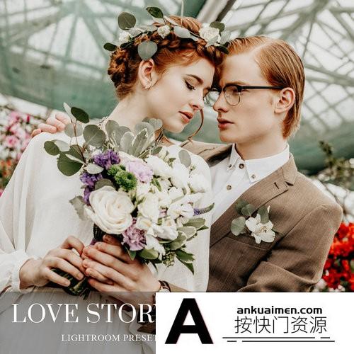 [婚礼LR预设]爱情故事-通透电影婚礼人像胶片LR预设 LOVE STORY LIGHTROOM PRESETS