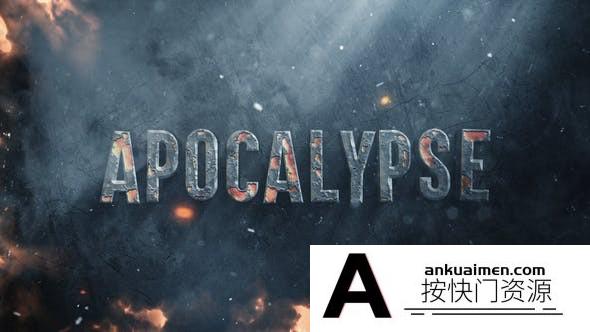 [文字标题]大气文字视频宣传片头AE模板- Cinematic Trailer – Apocalypse