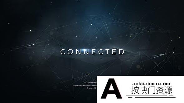 [创意特效]点线背景大气视频宣传片头AE模板- Connected Trailer