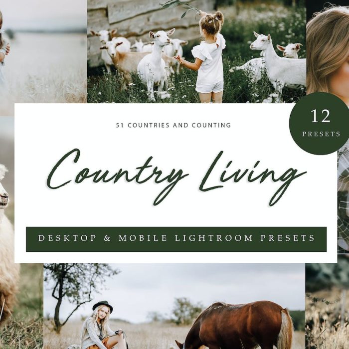 [风光LR预设]乡村生活摄影后期调色Lightroom预设 Lightroom Presets-Country Living
