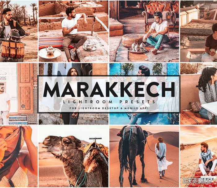 [旅拍LR预设]旅拍棕褐色奶油色调LR预设+手机lr预设 Marakkech Lightroom Presets