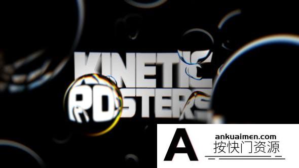 [文字标题]三维文字标题海报动画 AE模板-Kinetic Posters The Ultimate Typography