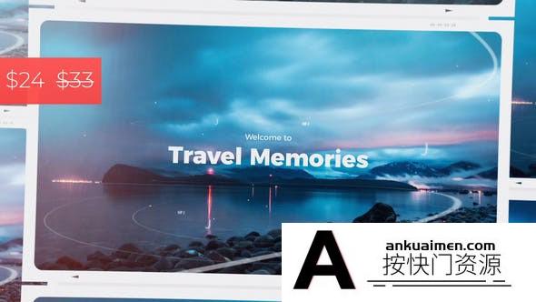[相册AE模板]旅游回忆照片相册片头AE模板- Travel Memories