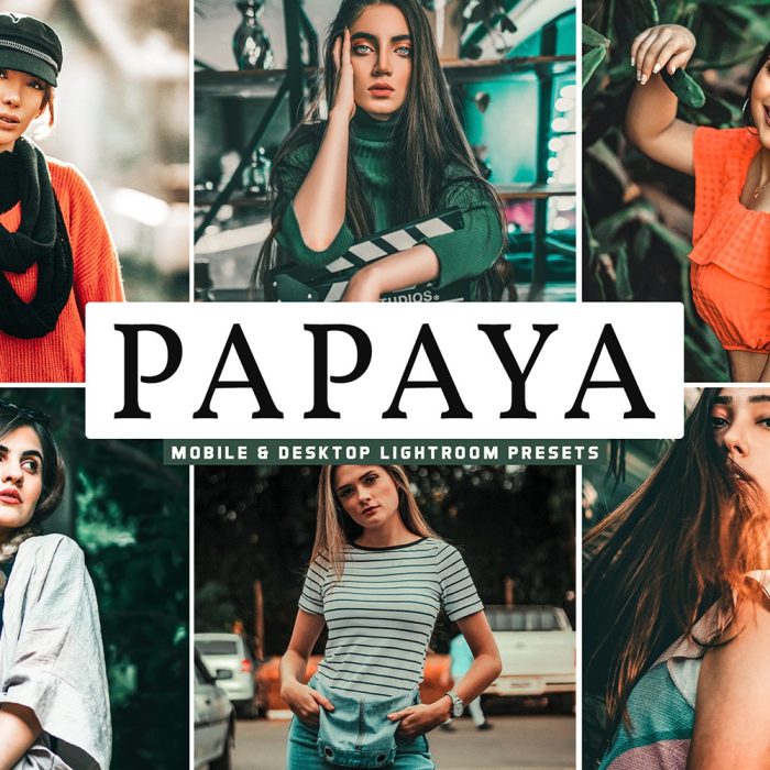 [人像LR预设]棕色梦幻人像旅拍街拍LR预设+移动LR预设 Papaya Lightroom Presets