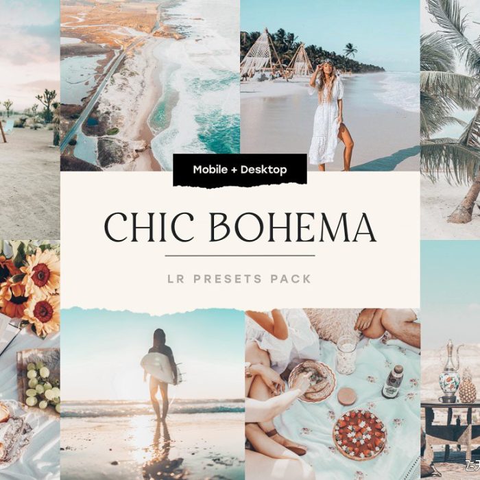 [旅拍LR预设]时尚干净波西米亚旅拍胶片LR预设/APP预设Bohemian Lightroom Presets