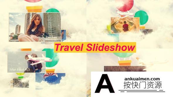 [相册AE模板]旅游照片相册幻灯片开场AE模板- Travel Slideshow