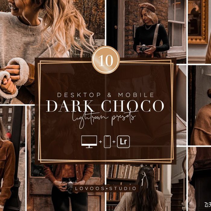[人像LR预设]黑暗巧克力胶片情绪人像Lightroom预设/APP预设 DARK CHOCO – Lightroom Presets