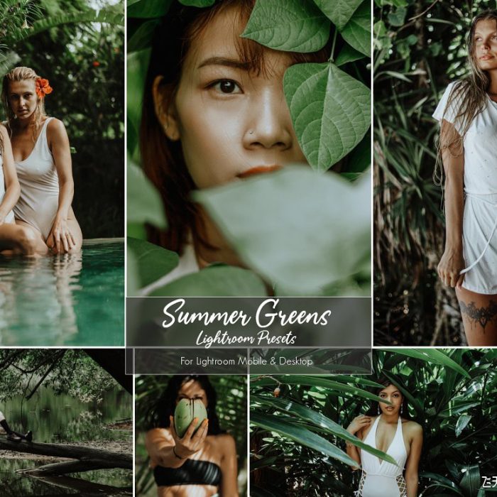[人像LR预设]神秘热带绿野仙踪时尚旅拍调色LR预设Summer Greens Lightroom Preset