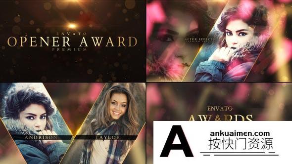 [开场片头]梦幻金色奢华颁奖典礼包装片头AE模板- Awards Show Packaging
