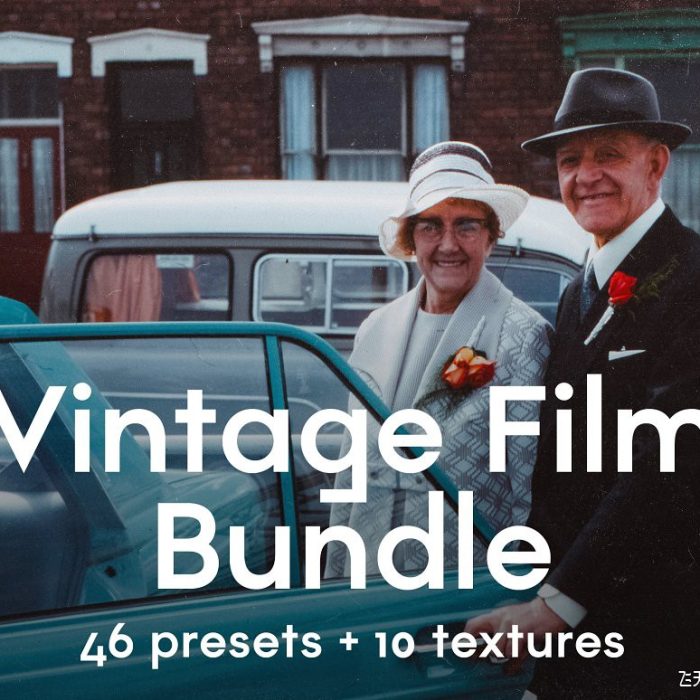 [胶片LR预设]经典模拟复古电影胶片LR预设+纹理 Vintage Film LR Presets & Textures