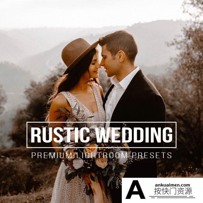 [婚礼LR预设]复古乡村婚礼电影人像Lightroom预设 RUSTIC WEDDING Lightroom Presets
