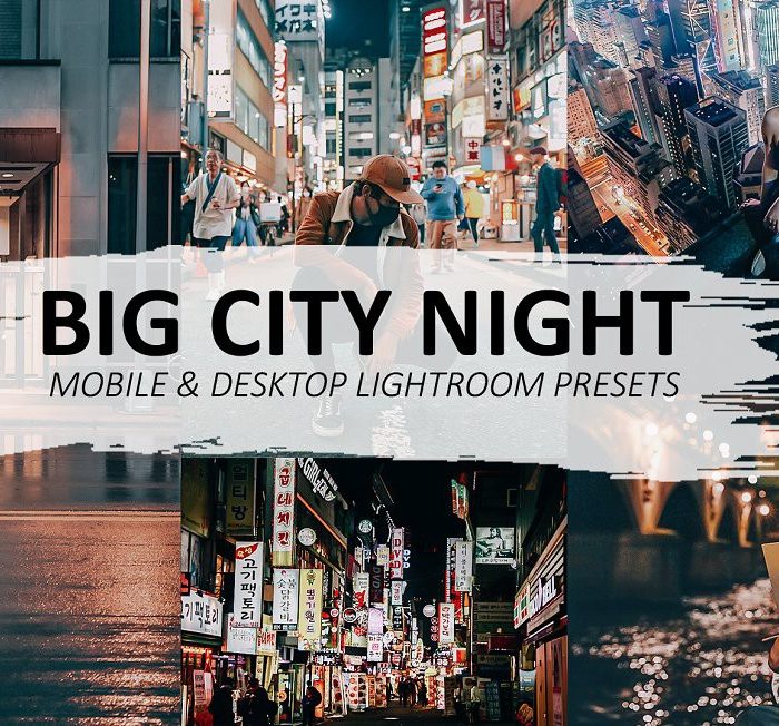[风光LR预设]城市夜景街头摄影LR预设/手机APP预设 Night Photography Lightroom Preset
