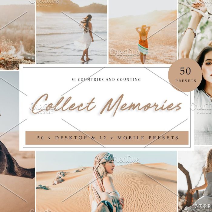 [旅拍LR预设]50个INS风旅拍电影色调LR预设/移动APP滤镜 BUNDLE Lightroom Presets