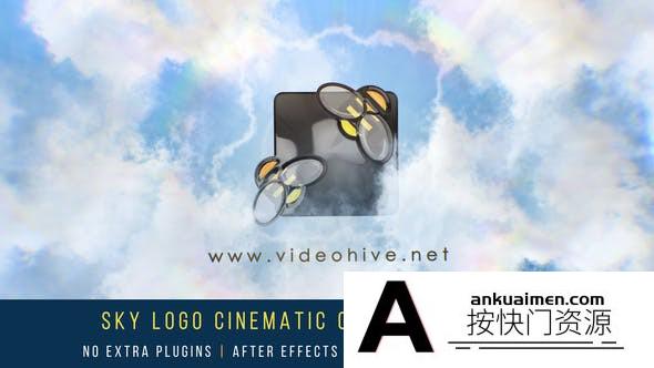 [logo模板]云层穿梭文字Logo动画AE模板- Sky Logo Cinematic Cloud Fly-Through