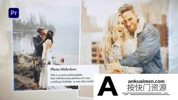 [Premiere预设]PR预设-浪漫回忆婚礼照片相册片头PR模板 Lovely Slideshow – Photo Slideshow