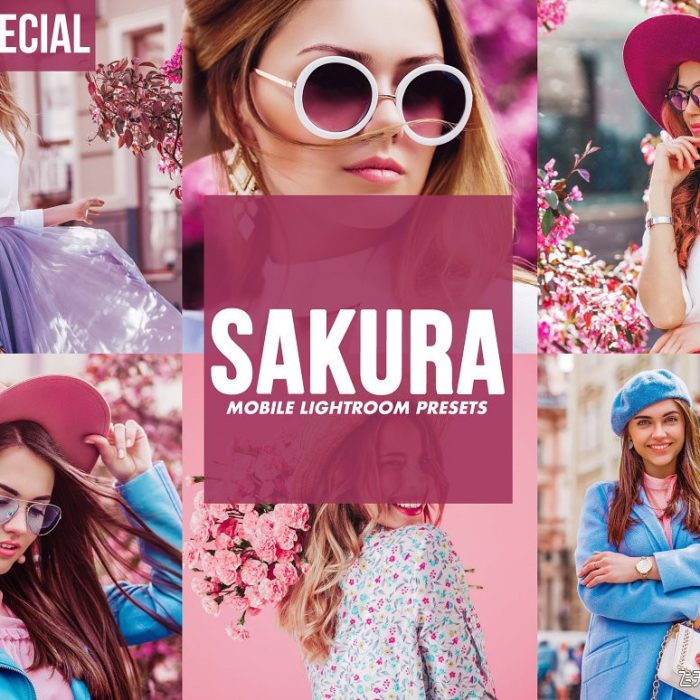 [人像LR预设]明亮通透樱花粉彩人像Lightroom预设/移动APP滤镜  Lightroom Presets SAKURA