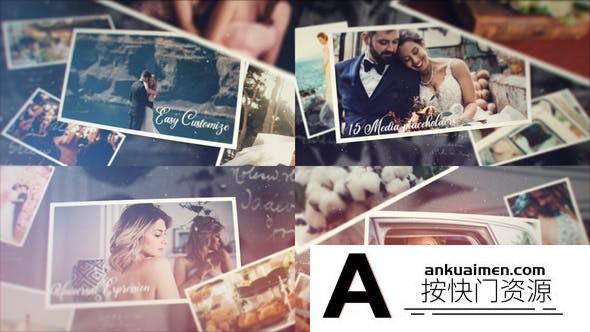 [相册AE模板]空间感照片相册婚礼故事片头AE模板- Cinematic Wedding Story