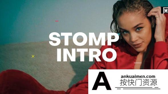 [开场片头]拼贴视频快闪片头AE模板- Stomp Intro