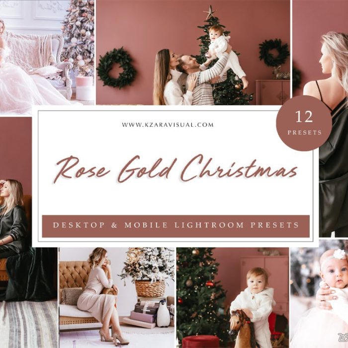 [人像LR预设]12个梦幻温馨去灰玫瑰金色调Lightroom预设 Rose Gold Presets