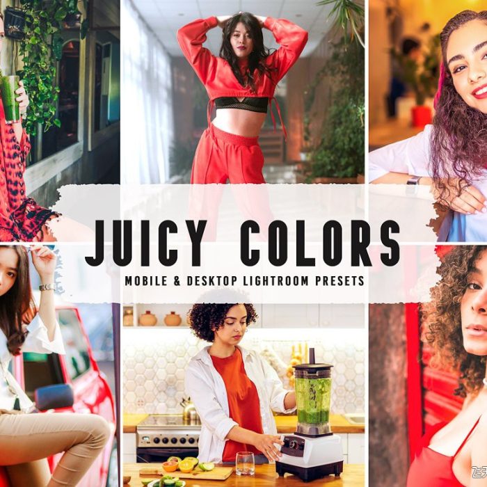 [人像LR预设]多彩电影胶片人像摄影后期Lightroom预设 Juicy Colors Pro Lightroom Presets
