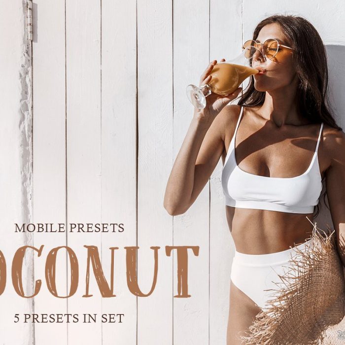 [人像LR预设]通透人像健康肤色INS人像LR预设/移动APP预设 Coconut Mobile Presets