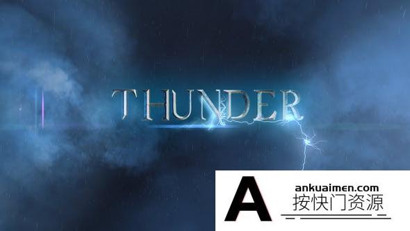 [logo模板]创意闪电Logo动画AE模板- Cinematic Thunder Opener