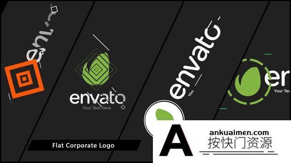 [logo模板]扁平化商务Logo动画AE模板- Flat Corporate Logo V01