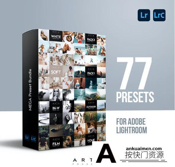 [旅拍LR预设]ARTA-旅行时尚生活摄影现代色彩的ins博客Lightroom预设套装/手机APP滤镜