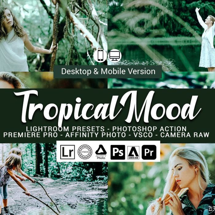 [人像LR预设]旅拍热带情绪人像LR预设/手机APP滤镜/LUTs预设Tropical Mood Presets