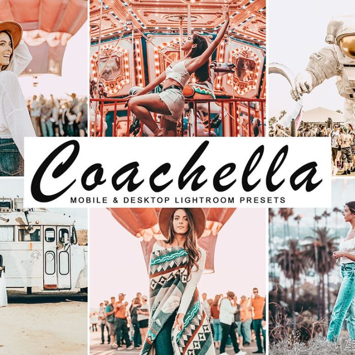 [旅拍LR预设]狂欢节旅拍人像胶片Lightroom预设+手机版lr预设Coachella Lightroom